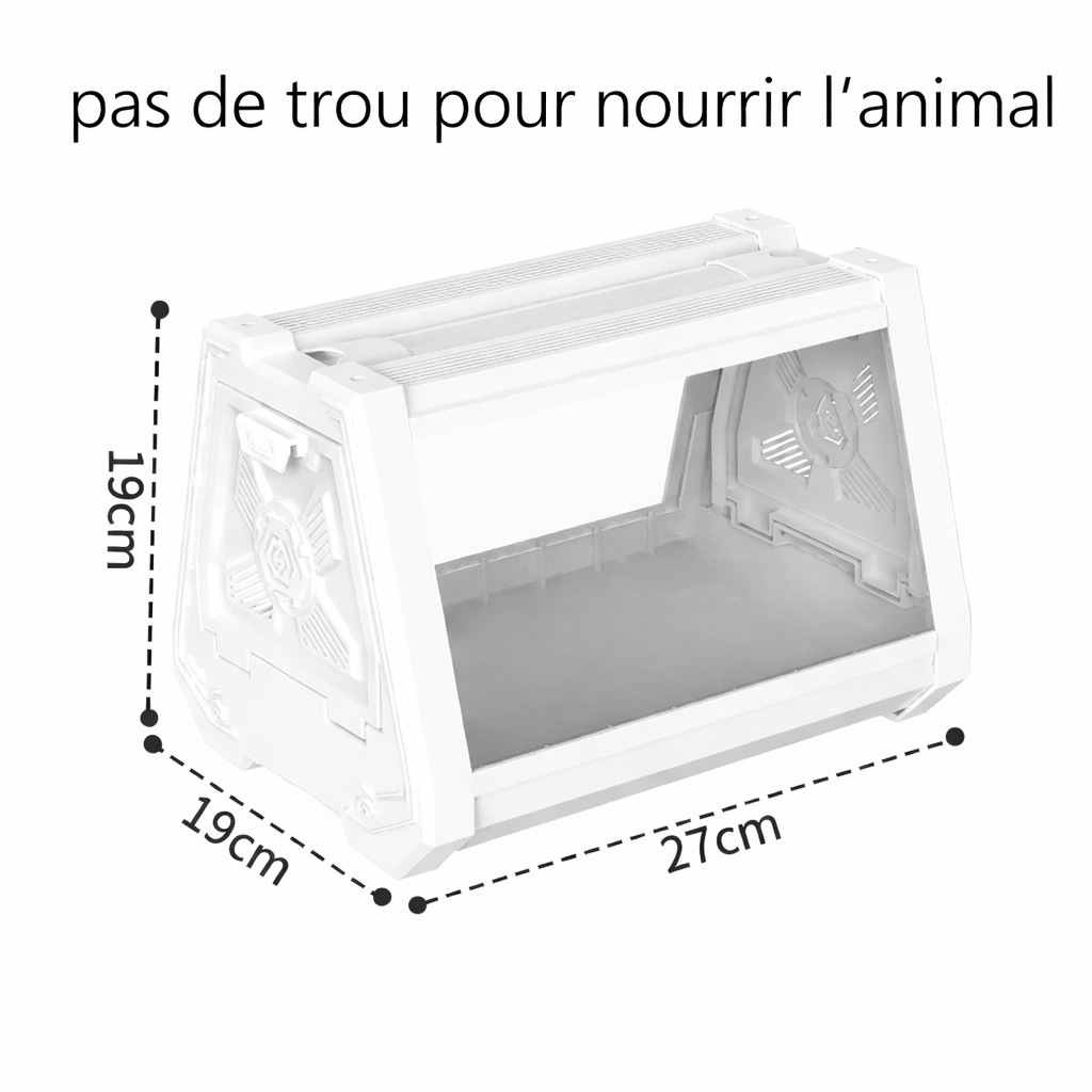 Terrarium gecko à crête – Design moderne ventilé